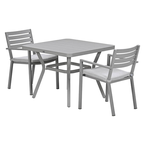 Garden Impressions Bistro tuinset Amarillo 3-delig - Mina tuintafel 90x90 taupe