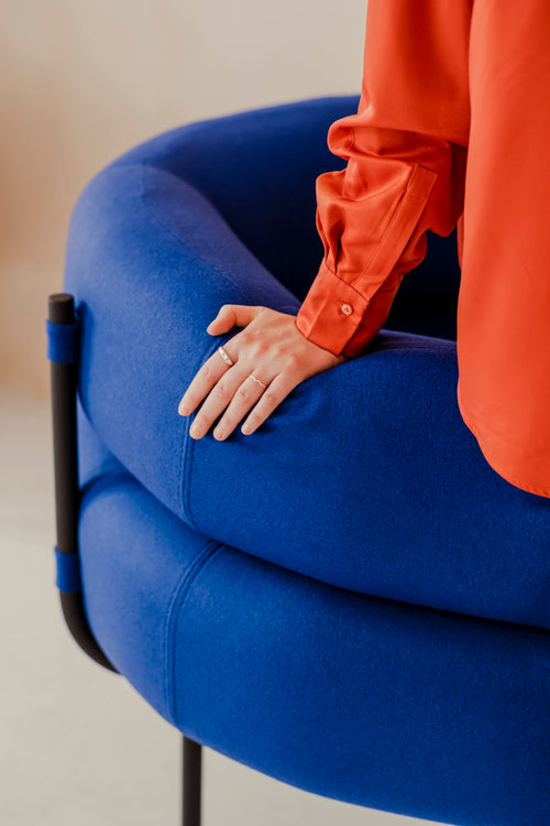 noo.ma UBI Fauteuil - Blueberry Pie Wool - vtwonen shop