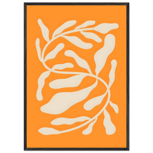 Artfulprints Poster met Lijst Matisse – Orange sea blossom   - 70x100 cm - Oranje
