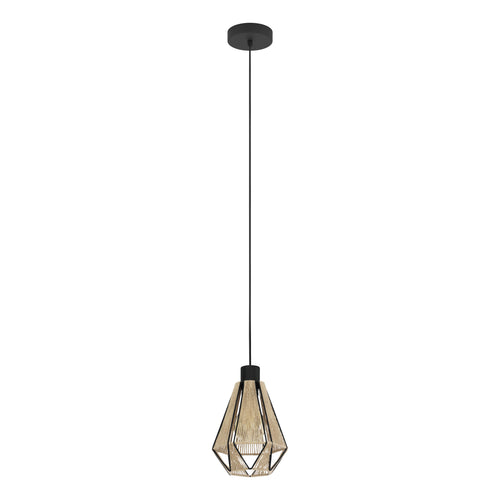 EGLO hanglamp Adwickle - e27 - 17 cm - zwart/bruin - vtwonen shop