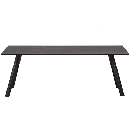 WOOOD tafel met 2-stand poot Tablo - Eiken/Metaal - Zwart - 75x220x90 - vtwonen shop