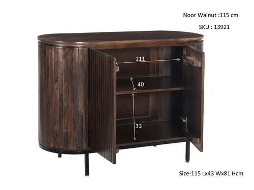 Livingfurn dressoir Noor Walnut - 115cm - mangohout
