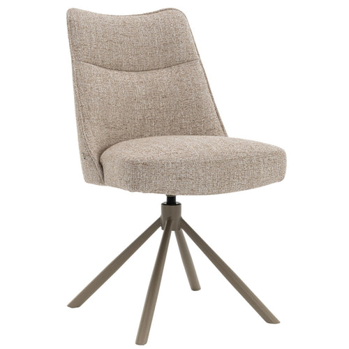 DÉJA Living Eetkamerstoel Meau - Beige/Taupe - Draaibaar - Set van 2 - vtwonen shop