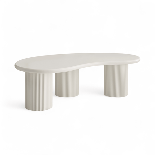 Furnhouse salontafel set Wave - Crème wit - Ø 50/130 cm