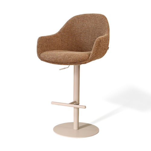 Nolon Niva-Mae tulp barkruk bruin blend verstelbaar - beige poten