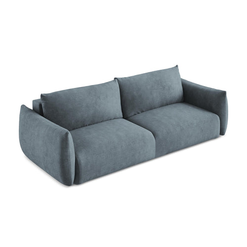 LaMiaSofa 3-zits slaapbank Savona - chenille stof - jeans - 230x105x90