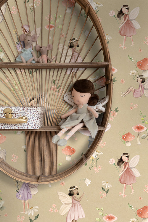 ESTAhome behang elfjes roze en groen - 50 x 900 cm - 131340 - vtwonen shop