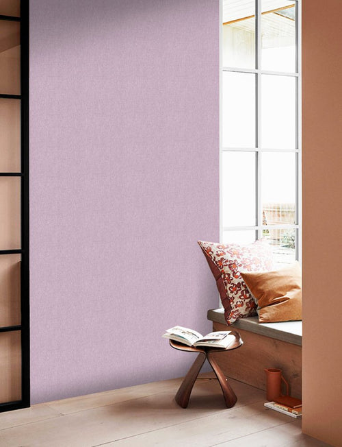Catchii Behang Linnen Look Pink Lavender - vtwonen shop