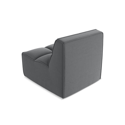 LaMiaSofa Bankmodule midden Belluno - velours - staal - 80x93x75