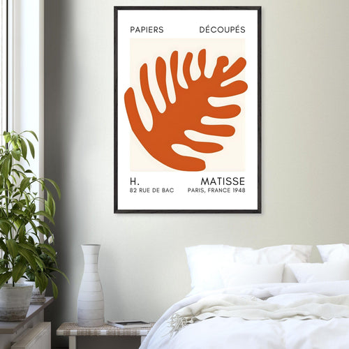 Artfulprints Poster Matisse – Coral bloom orange   - A4 21x29.7 cm - Oranje