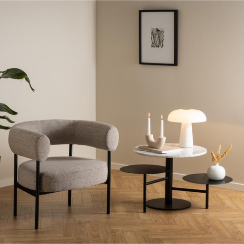 Rebellenclub Salontafel Zulia - ø60 - Wit Marmer - vtwonen shop