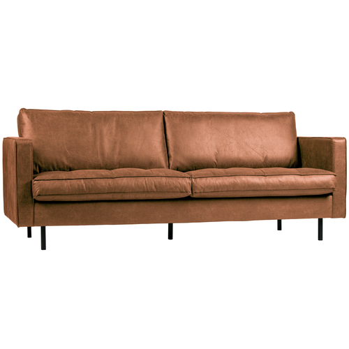 BePureHome classic 2-zits bank Rodeo - Recycle Leer - Cognac-83x230x88 - vtwonen shop