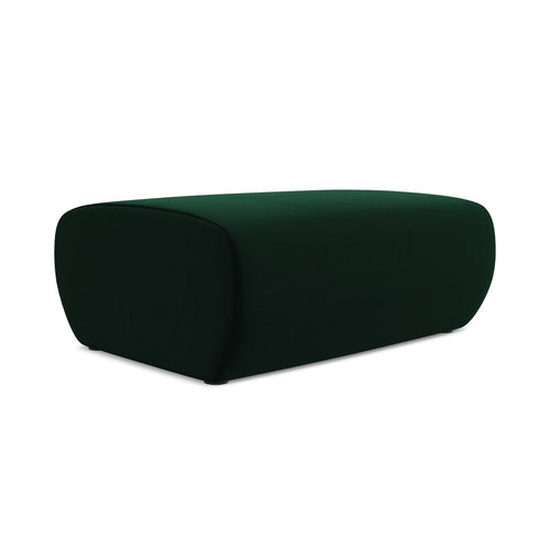 LaMiaSofa Poef Perugia - velours - flessengroen - 102x62x40