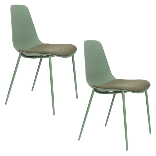 Housecraft Living Jeffrey Eetkamerstoelen Groen - Set van 4 - vtwonen shop