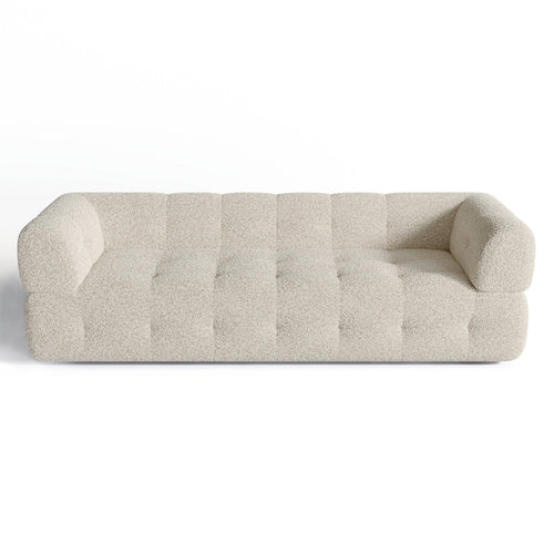 Sia Home - Rechte bank CHARLIE - Bouclette stof - Smaragd - 230cm - vtwonen shop