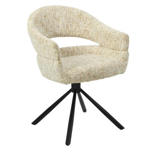 DÉJA Living Eetkamerstoel Zoë - Taupe - Draaibaar - Set van 2 - vtwonen shop