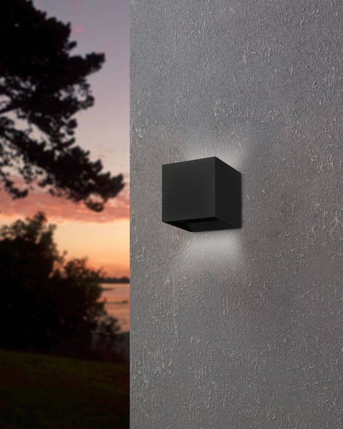 EGLO wandlamp Calpino 3 - led - 10 cm - antraciet - binnen en buiten - vtwonen shop