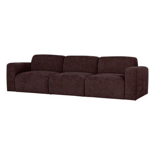 WOOOD 3-zits bank slub Umina - Chenille - Bordeauxrood