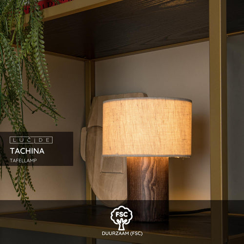 Lucide tafellamp TACHINA - 1xE14 - Naturel - vtwonen shop