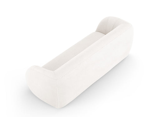 Cosmopolitan Design Bank Essen 3-zits, boucle, wit - 95x230x86cm