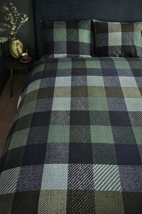 Beddinghouse Beckett dekbedovertrek - Eenpersoons - 140x200/220 cm - Blauw Groen - vtwonen shop