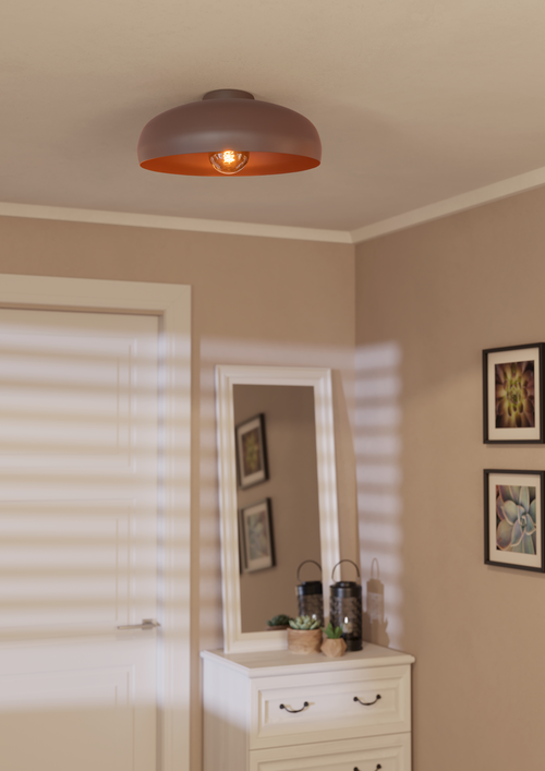 EGLO plafondlamp Mogano - e27 - ø 40 cm - mokka
