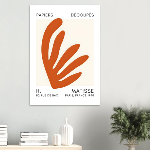Artfulprints Poster Matisse – Aquatic impression orange   - A4 21x29.7 cm - Oranje
