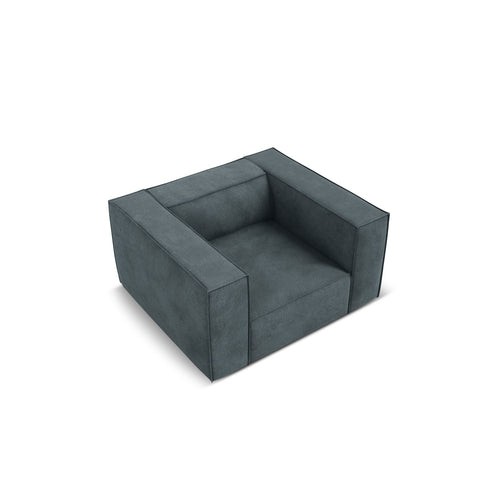 Cosmopolitan Design - Fauteuil Turin structurele stof blauw grijs - 95x113x68cm