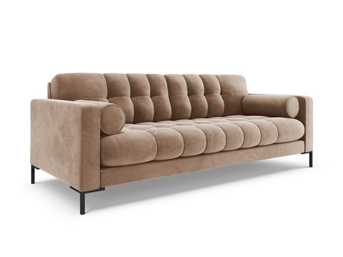 Cosmopolitan Design Bank Bali 4-zits, flueel, beige - 96x217x75cm