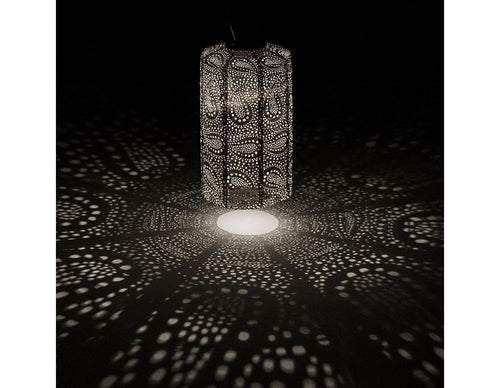 Lumiz solar lampion - paisley cylinder - 18 cm - roze - vtwonen shop