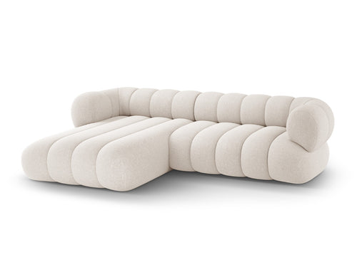 Cosmopolitan Design Hoekbank Koge 5-zits, chenille lichtbeige - 165x270x70cm