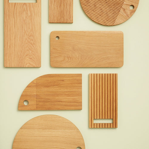 Hübsch snijplanken Monarch - eikenhout - ø33xh2, ø40xh2cm - vtwonen shop