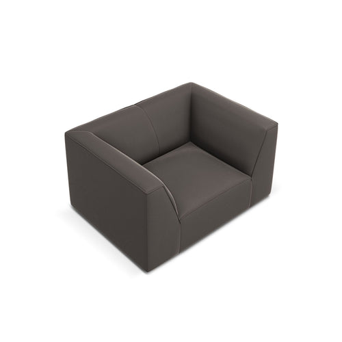 Cosmopolitan Design - Fauteuil Siena flueel donkergrijs - 92x120x69cm