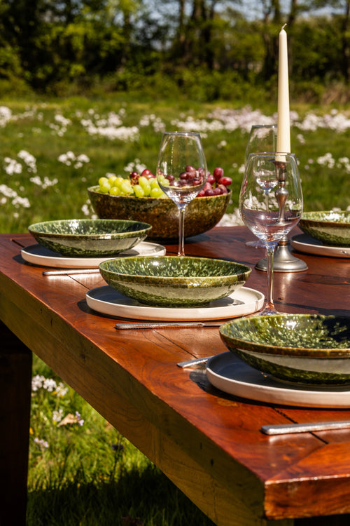 Mimo Homeware pastabord Forest Meadow - 22,5 cm - Set van 2