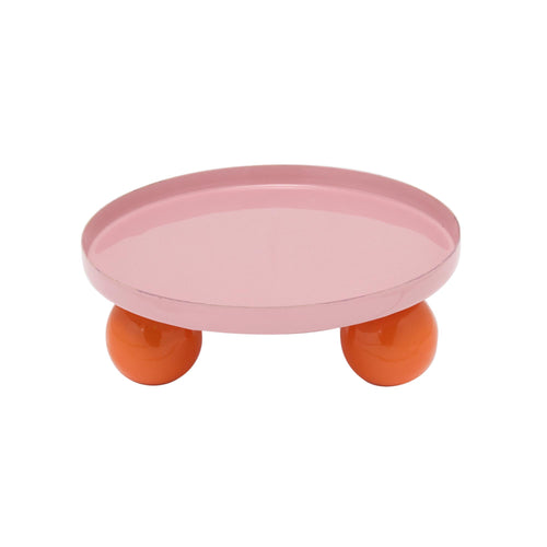 Present Time dienblad Double Funky Round - roze - Ø20cm - vtwonen shop