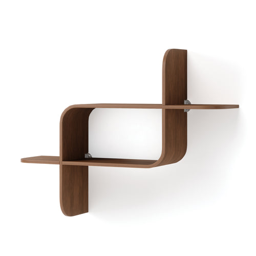 Umbra wandplank Montage - 64 x 48 x 16 cm - Licht walnoot