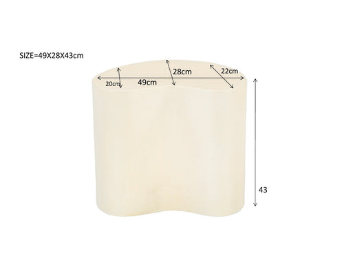 Brix salontafel Organic Sandy - 50cm - beton / MDF