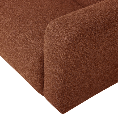WOOOD 1,5-zits bank arm rechts Mojo Base - Bouclé - Roestbruin - 74x145x97