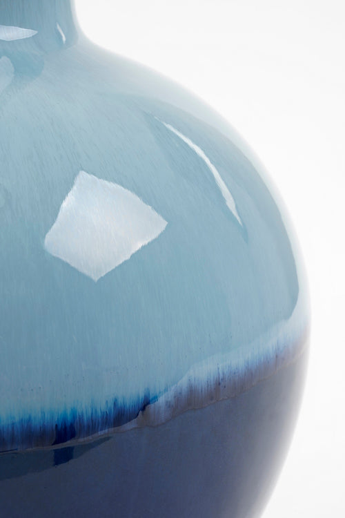 Mica Decorations Holm Vaas - H42 x Ø29 cm - Keramiek - Blauw - vtwonen shop