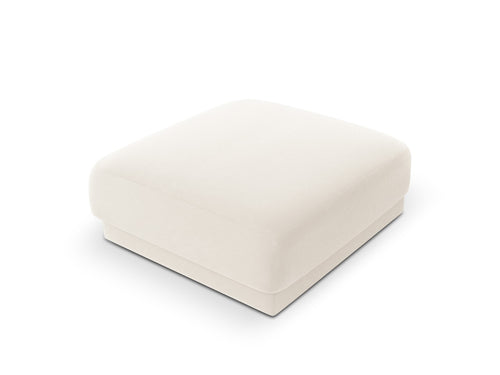 Micadoni Poef Miley flueel, lichtbeige - 90x90x40cm