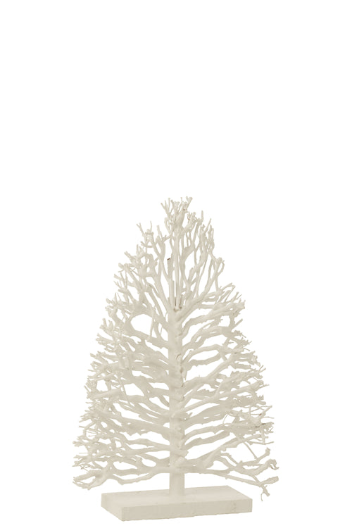 J-Line decoratie boom Op Voet  - theemboomhout - wit - vtwonen shop