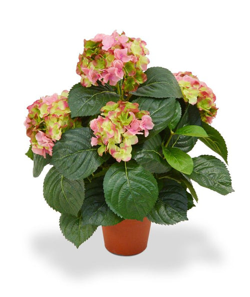 Maxifleur Hortensia deluxe kunstplant 45cm - roze