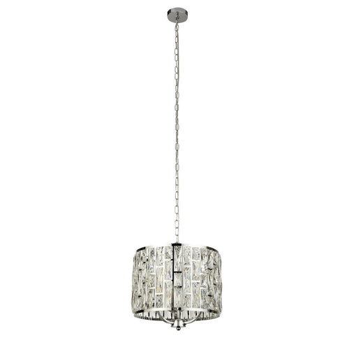Searchlight BIJOU - 3-lichts chromen plafondlamp met kristalglas