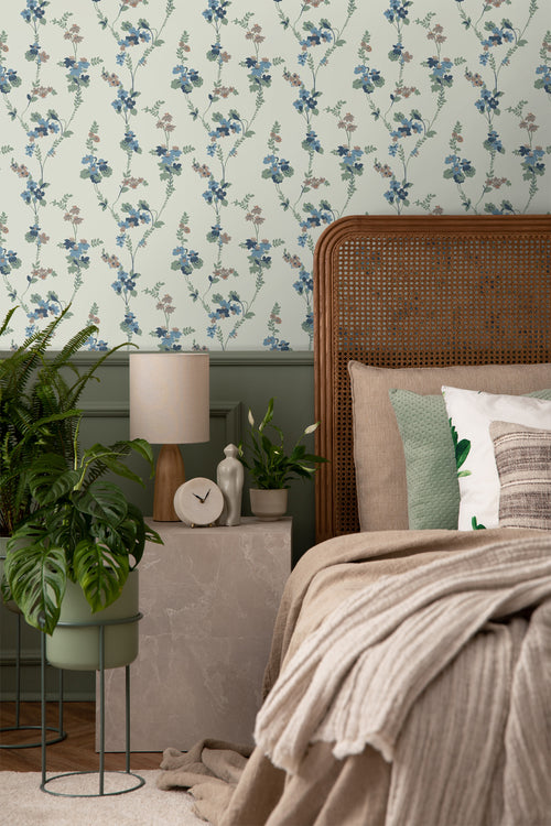 Borastapeter behang bloemen groen - 53 cm x 10.05 m - 660843 - vtwonen shop