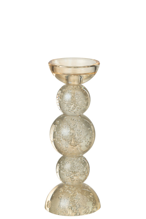 J-Line kaarshouder - glas - champagne - small