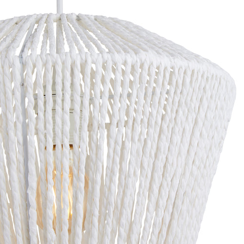 Lighto | Hanglamp Rotan Wit Ø31 cm | Aura - vtwonen shop