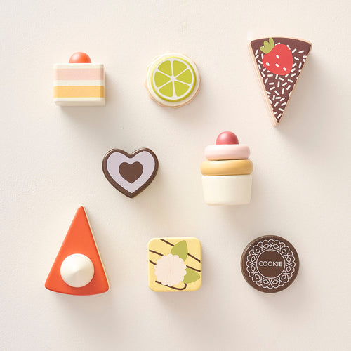 Petite Amélie Hout etagere mit Gebäck Noisette 9 delig - vtwonen shop