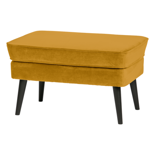 WOOOD hocker Rocco - Velvet - Oker - 47x77x51