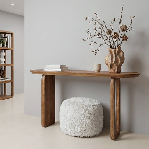 Raw materials sidetable Bullnose - bruin - 140x35x80 cm