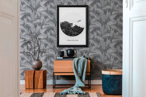 A.S. Création behang bloemmotief zwart, zilver en grijs - 53 cm x 10.05 m - AS-378364 - vtwonen shop